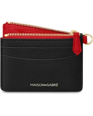 Maison De Sabre Zipped Leather Card Holder - Red
