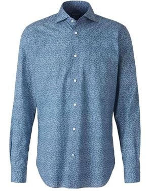 Vincenzo Di Ruggiero Overhemd Met Bloemenprint - Blauw
