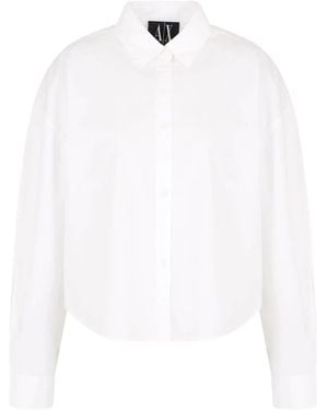 ARMANI EXCHANGE Logo-Embroidered Shirt - White