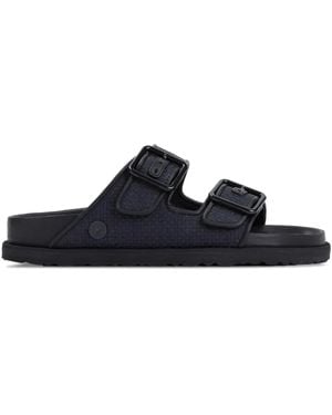 Birkenstock Arizona Raffia Buckled Sandals - Blue