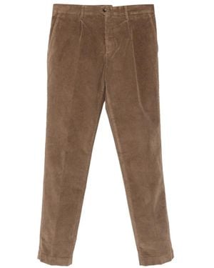 Incotex Pleated Corduroy Pants - Grey