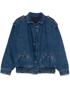 Blazé Milano Elasticated Pocket Denim Jacket - Blue