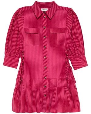 Damson Madder Maisie Mini Shirt Dress - Red