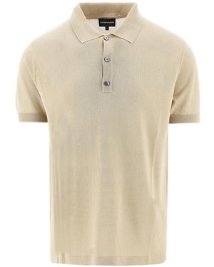 Emporio Armani Logo Polo Shirt - Natural