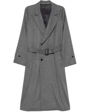 Ssstein Chester Belted Raglan-Sleeve Coat - Grey