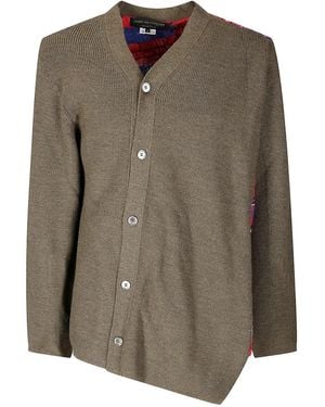 Comme des Garçons Asymmetric-Design Cardigan - Brown
