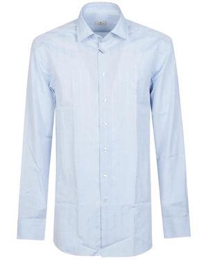 Etro Striped Cotton Shirt - Blue