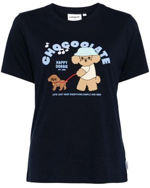 Chocoolate グラフィック Tシャツ - ブルー