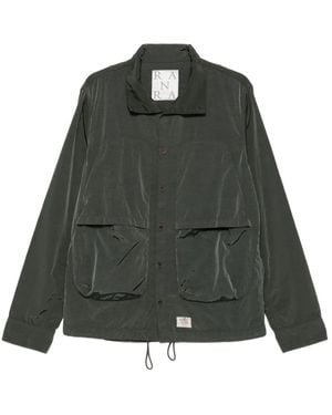 RANRA Giacca-Camicia Con Tasca Applicata E Chiusura A Bottoni - Verde