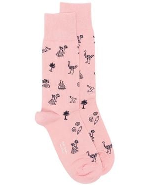 Paul Smith Ostrich Socks - Pink