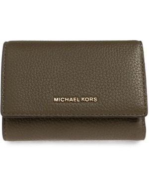 MICHAEL Michael Kors Logo-Plaque Leather Wallet - Brown