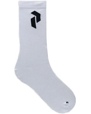 Peak Performance Logo-Intarsia Socks - White