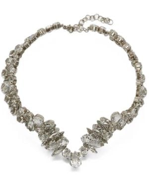 Victoria Beckham Crystal-Embellished Choker Necklace - Metallic