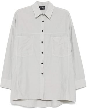 Andrea Ya'aqov Robe-Chemise À Manches Longues - Blanc