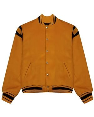 Rhude Logo-Detail Bomber Jacket - Brown