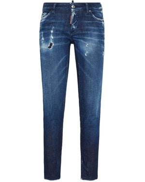 DSquared² Jeans Skinny Con Effetto Vissuto - Blu