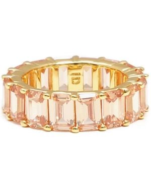 Izabel Display Zirconia-Embellishment Ring - Metallic