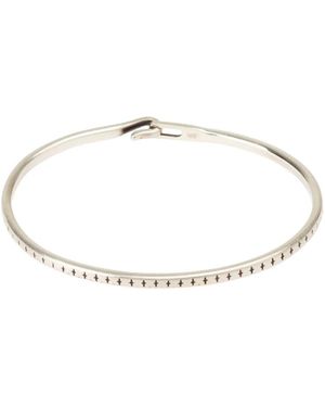 Werkstatt:münchen Patterned Hook Bangle - White