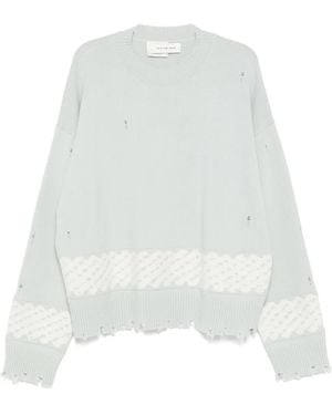 Feng Chen Wang Jacquard Sweater - White
