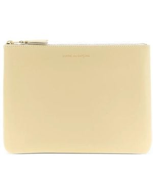 Comme des Garçons Logo-Detail Leather Wallet - Natural