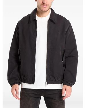 AllSaints Holman Ramskull Zip-Up Elasticated-Hem Jacket - Black