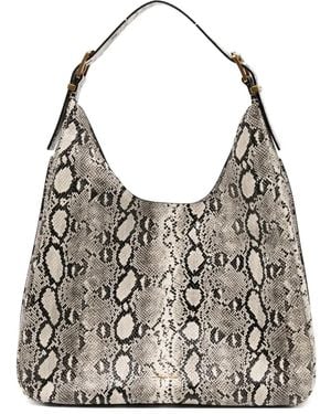 Michael Kors Large Nolita Snake Embossed Bag - Grey