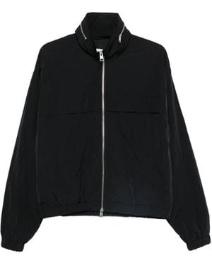 Ami Paris Zip-Up Bomber Jacket - Black