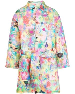 Liberal Youth Ministry Trenchcoat Met Print - Roze