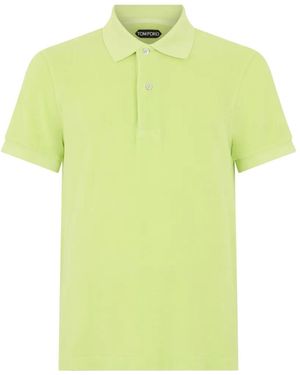 Tom Ford Button Polo Shirt - Yellow