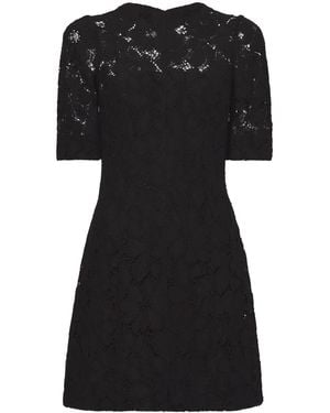 Proenza Schouler Floral Lace Dress - Black