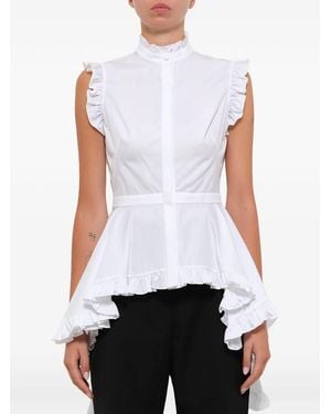 McQueen Peplum Blouse - White