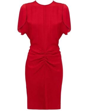 Victoria Beckham Gathered Puff-Sleeve Mini Dress