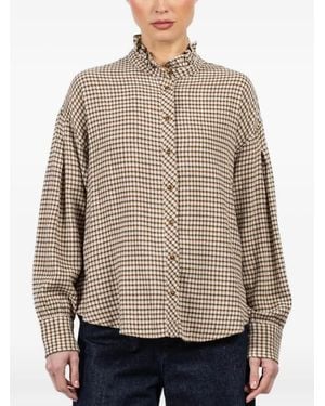 Xirena Jensen Check-Pattern Shirt - Natural