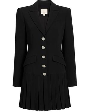 Cinq À Sept Saule Pleated Blazer Dress - Black