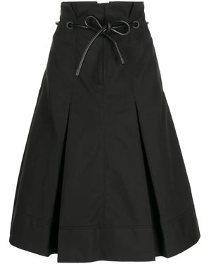 3.1 Phillip Lim Origami High-Waisted Midi Skirt - Black