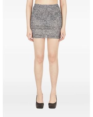 a. roege hove Ribbed-Knit Mini Skirt - Grey