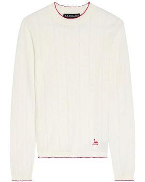 B.B. Wallace Pull Bords Festonn�S - Blanc