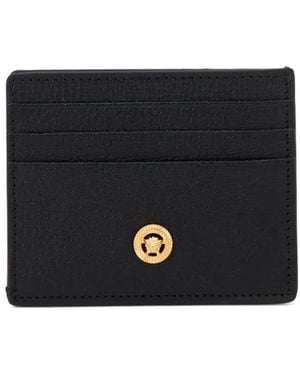 Versace Medusa Leather Cardholder - Black