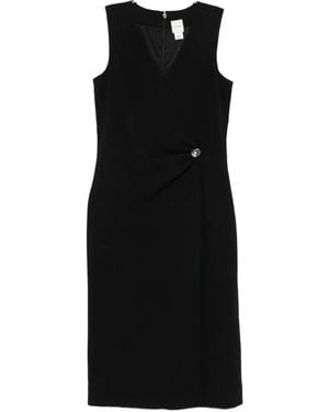 Calvin Klein Sleeveless V-Neck Midi Dress - Black