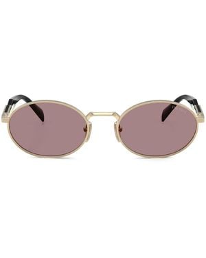 Prada Sonnenbrille Mit Rundem Gestell - Pink