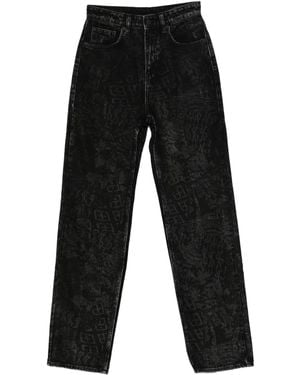 Ksubi Play-back Graf Jeans mit Logo-Muster - Schwarz