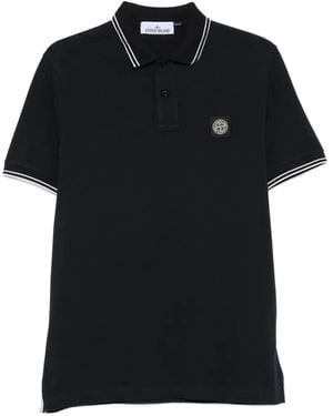 ポロシャツ STONE  LOGO COTTON POLO SHIRT Stone Island Compass logo-embroidered Cotton Polo Shirt