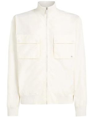 KARL LAGERFELD Rib Collar Vacances Jacket - White