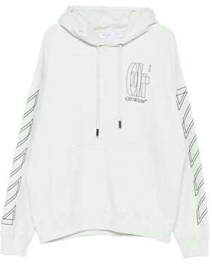 Off-White c/o Virgil Abloh Logo-Print Hoodie - White
