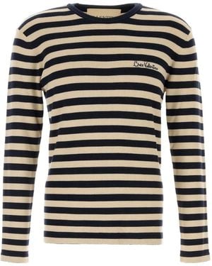 Valentino Garavani Stripe- Wool Sweater - Black