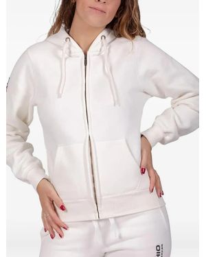 PODHIO Logo-Embroidered Hoodie - White