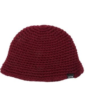 Arte' Crochet Bucket Hat - Red