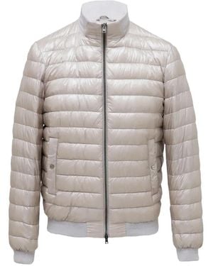 Herno Quilted Zip-Up Jacket - White