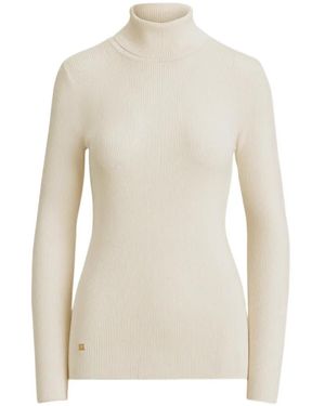 Ralph Lauren Gerippter Pullover - Weiß