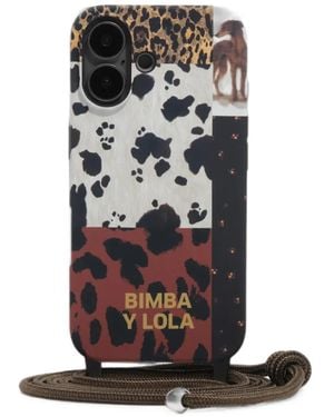 Bimba Y Lola Funda Pony Rígida Para Iphone 17 Con Diseño Patchwork - Negro